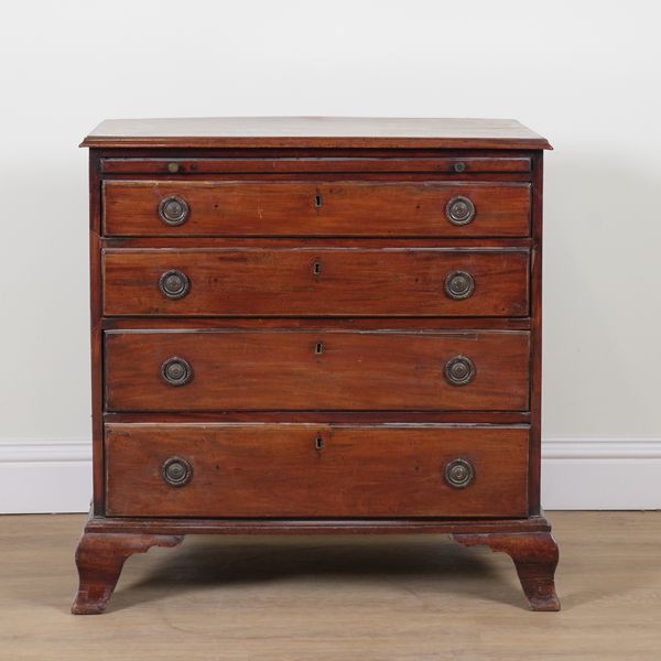 A MID 18TH CENTURY MAHOGANY CHEST