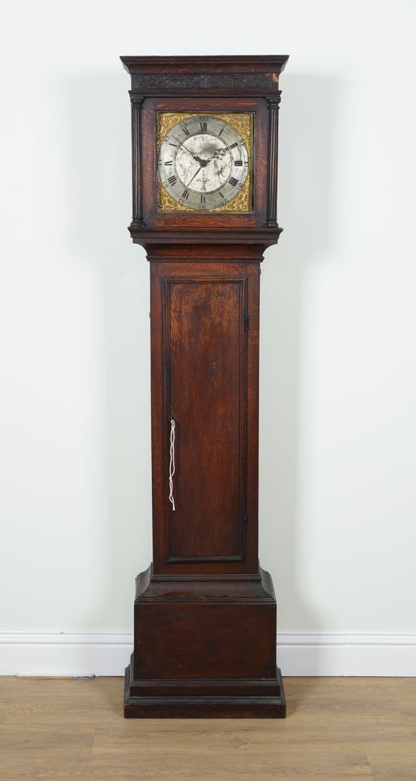 JOHN WRIGHT OF DORKING: AN OAK 30-HOUR LONG CASE CLOCK