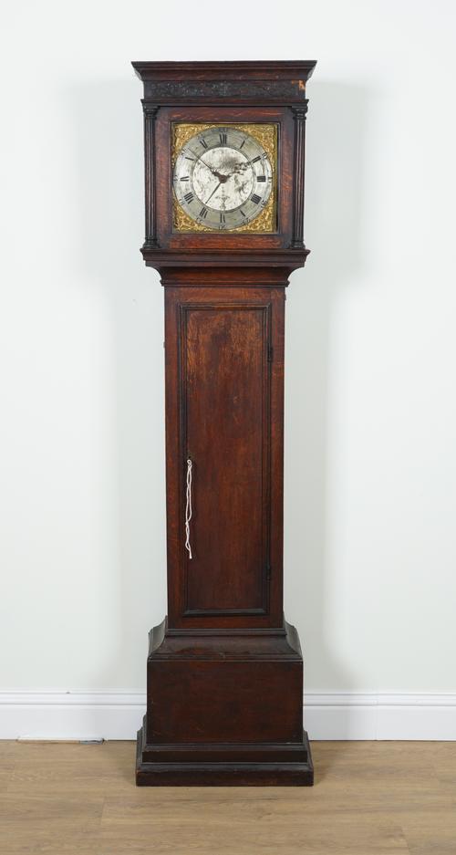 JOHN WRIGHT OF DORKING: AN OAK 30-HOUR LONG CASE CLOCK