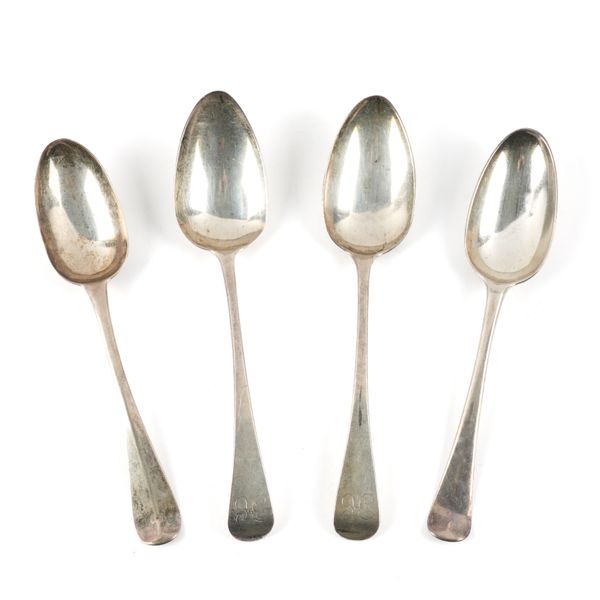 FOUR SILVER TABLESPOONS (4)