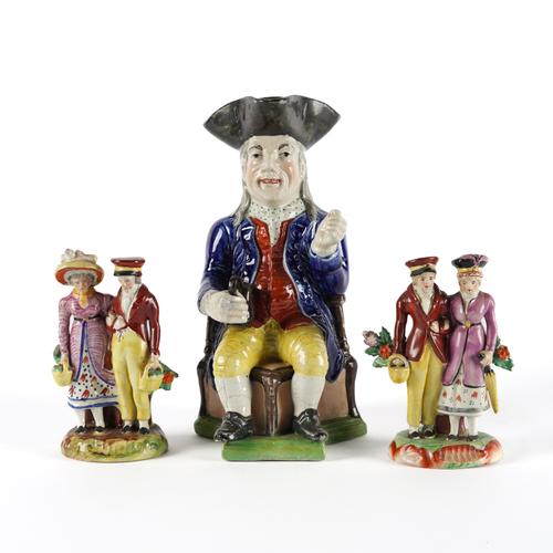 A WILLIAM KENT POTTERY `SQUIRE' TOBY JUG (3)