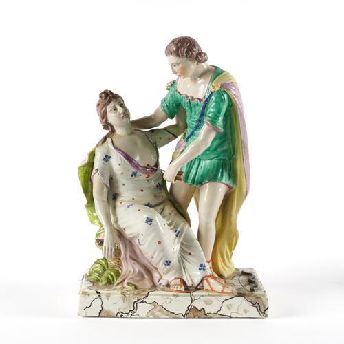 A RARE LAKIN & POOLE PEARLWARE GROUP OF CEPHALUS & PROCRIS