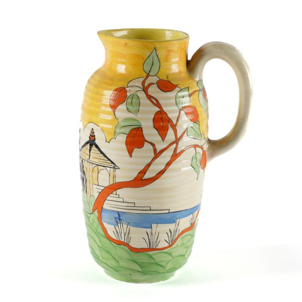 A CLARICE CLIFF BIZARRE `GREEK' SHAPED JUG