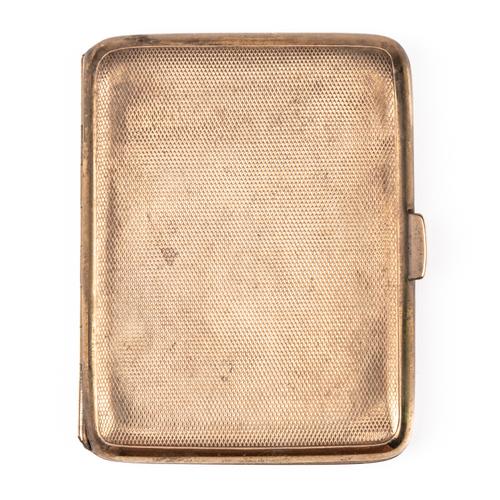 A 9CT GOLD RECTANGULAR CIGARETTE CASE