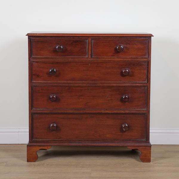 A MAHOGANY HALL CHEST