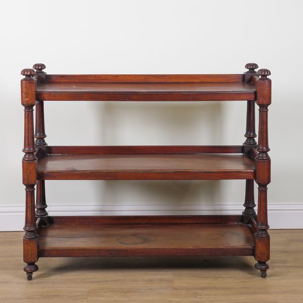 A GEORGE IV MAHOGANY THREE TIER BUFFET