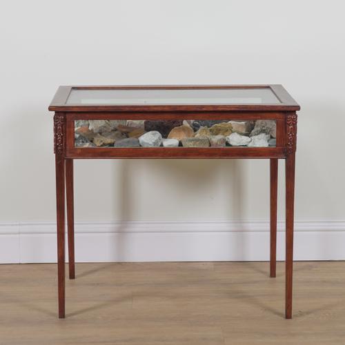 A MAHOGANY RECTANGULAR BIJOUTERIE TABLE