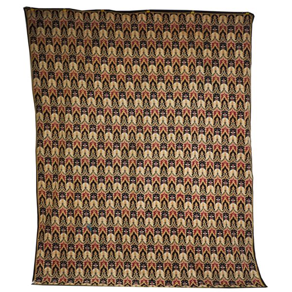 A FRENCH GOTHIC ARCADE PATTERN CARPET OR WALL HANGING