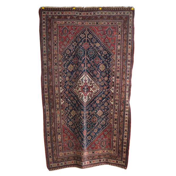 A GHASGHAI RUG, SOUTH PERSIAN, A HAMADAN RUG, PERSIAN AND A BORDJOLU KAZAKH PRAYER RUG (3)