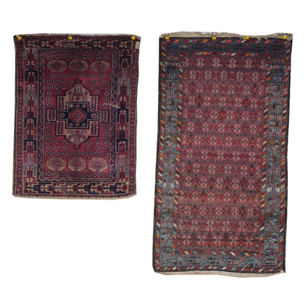 A HAMADAN RUG, PERSIAN TOGETHER WITH A SPARTA RUG, TURKISH (2)