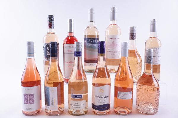 TWELVE BOTTLES ITALIAN, AUSTRALIAN AND SPANISH ROSÉ WINE