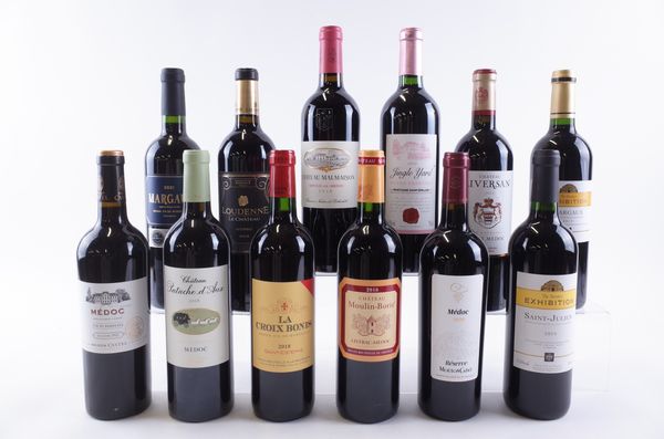 TWELVE BOTTLES FRENCH RED WINE