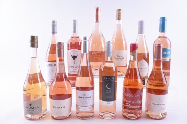 TWELVE BOTTLES SPANISH AND ITALIAN ROSÉ WINE