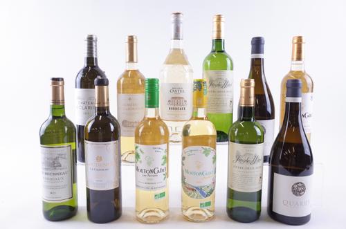 TWELVE BOTTLES WHITE BORDEAUX