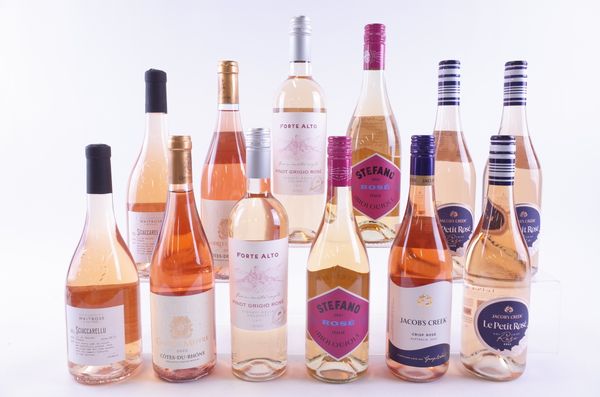 TWELVE BOTTLES ITALIAN, FRENCH AND AUSTRALIAN ROSÉ WINE