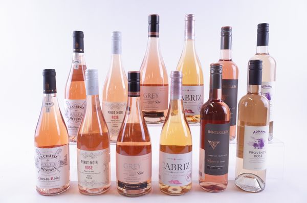 TWELVE BOTTLES FRENCH, CHILEAN, PORTUGUESE AND CANADIAN ROSÉ WINE