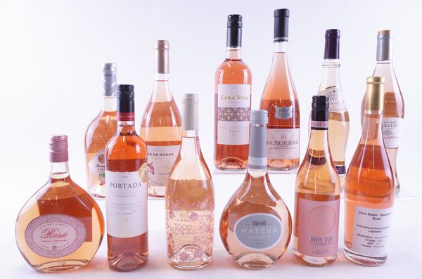 TWELVE BOTTLES PORTUGUESE, AUSTRALIAN AND FRENCH ROSÉ WINE