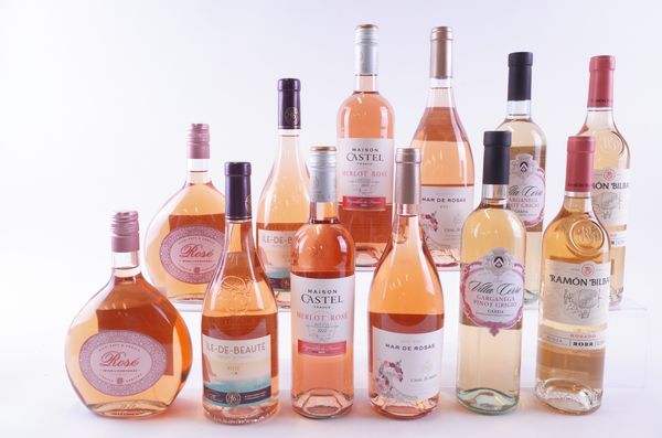 TWELVE BOTTLES FRENCH, SPANISH, PORTUGUESE AND ITALIAN ROSÉ WINE