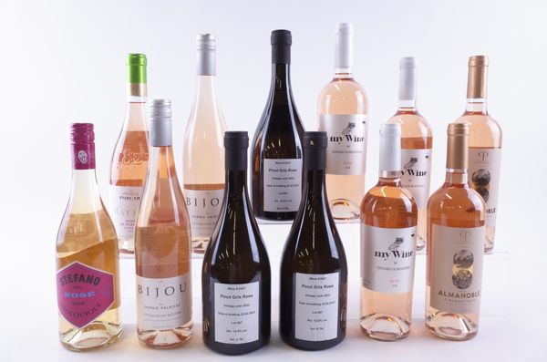 TWELVE BOTTLES MOLDOVAN, UKRAINIAN, ITALIAN AND FRENCH ROSÉ WINE