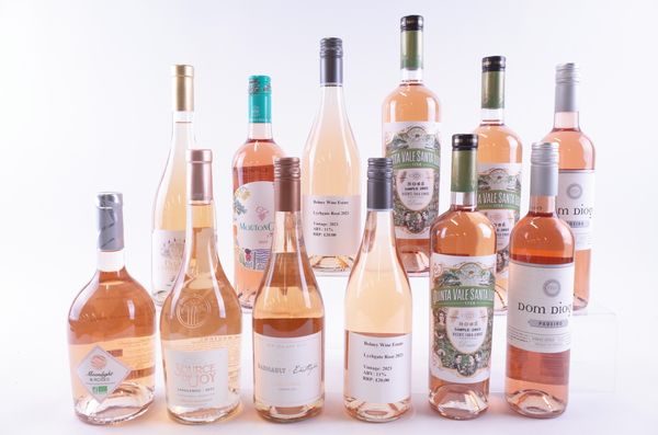 TWELVE BOTTLES PORTUGUESE, ENGLISH AND FRENCH ROSÉ WINE