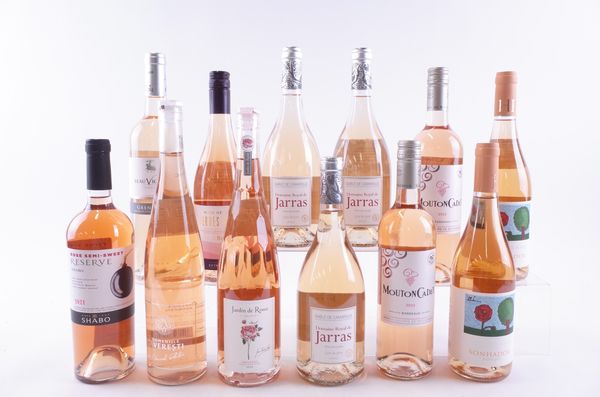 TWELVE BOTTLES PORTUGUESE, FRENCH, ROMANIAN AND UKRAINIAN ROSÉ WINE