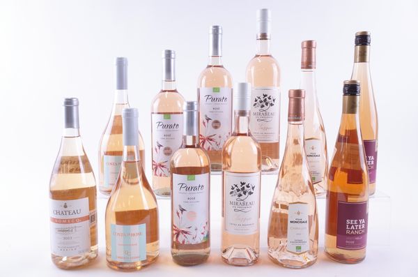 TWELVE BOTTLES FRENCH, CANADIAN, MEXICAN AND ITALIAN ROSÉ WINE