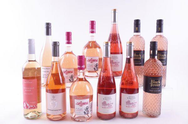 TWELVE BOTTLES GERMAN, AUSTRIAN, FRENCH, ENGLISH AND GREEK ROSÉ WINE