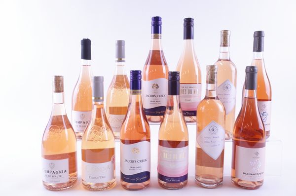 TWELVE BOTTLES GREEK, FRENCH, SPANISH AND AUSTRALIAN ROSÉ WINE