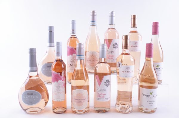 TWELVE BOTTLES PORTUGUESE, CHINESE, ITALIAN, FRENCH AND NEW ZEALAND ROSÉ WINE