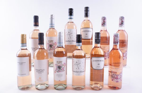 TWELVE BOTTLES AUSTRALIAN, CANADIAN AND ITALIAN ROSÉ WINES