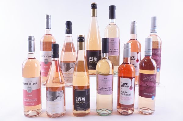 TWELVE BOTTLES PORTUGUESE, FRENCH, CANADIAN, AMERICAN AND ITALIAN ROSÉ WINE