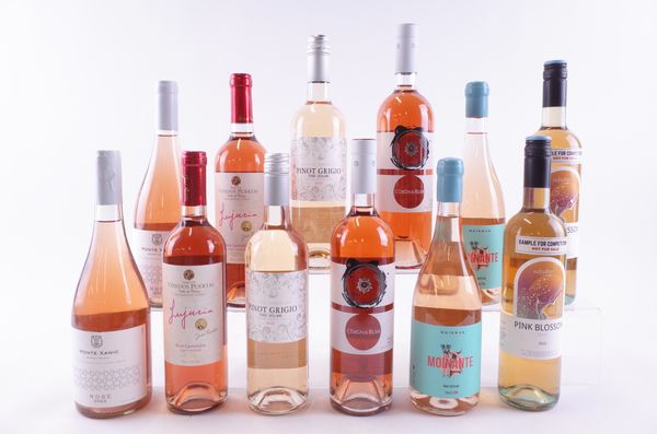 TWELVE BOTTLES INDONESIAN, ITALIAN, CHILEAN AND MEXICAN ROSÉ WINE