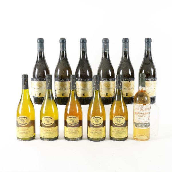 TWELVE BOTTLES WHITE WINE INCLUDING ULTRA-RARE WHITE BURGUNDY