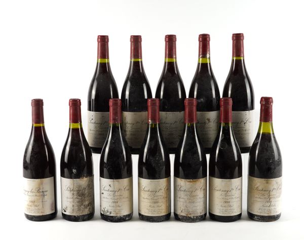 TWELVE BOTTLES MATURE RED BURGUNDY