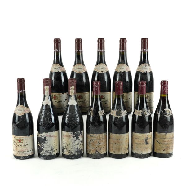 TWELVE BOTTLES MATURE RED RHÔNE