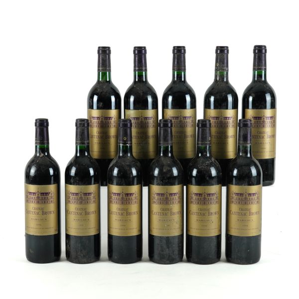 ELEVEN BOTTLES CHÂTEAU CANTENAC BROWN MARGAUX GRAND CRU CLASSÉ 1996