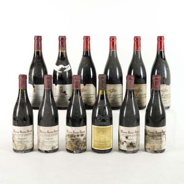 TWELVE BOTTLES FINE RED BURGUNDY