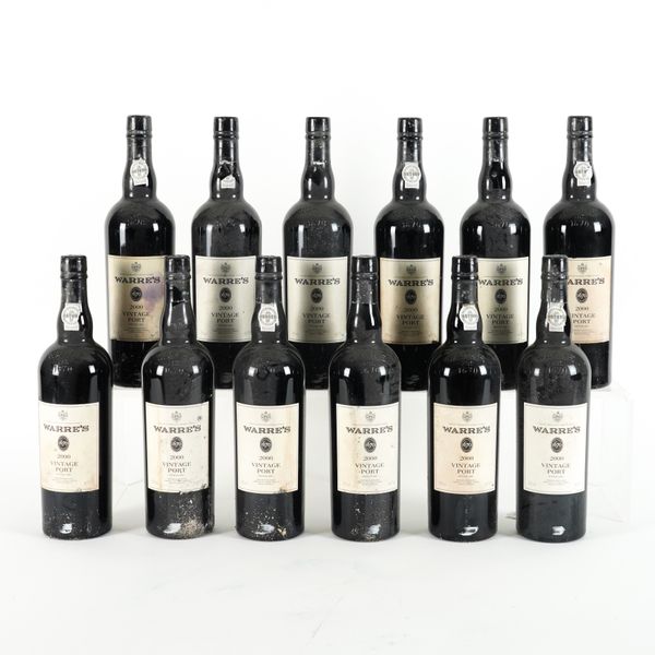 TWELVE BOTTLES WARRE'S 2000 VINTAGE PORT