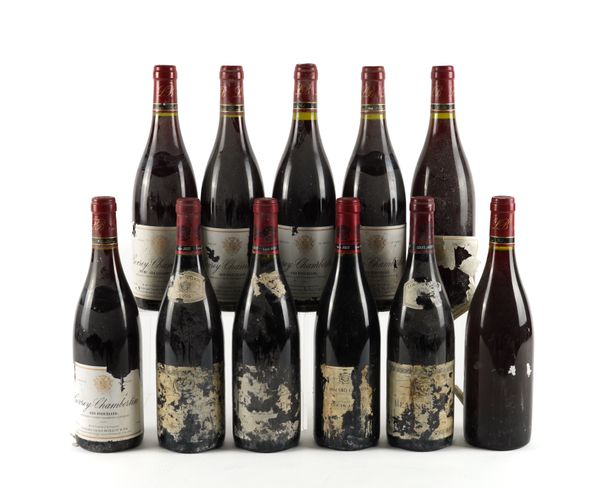 ELEVEN BOTTLES FINE RED BURGUNDY