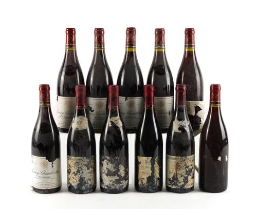 ELEVEN BOTTLES FINE RED BURGUNDY