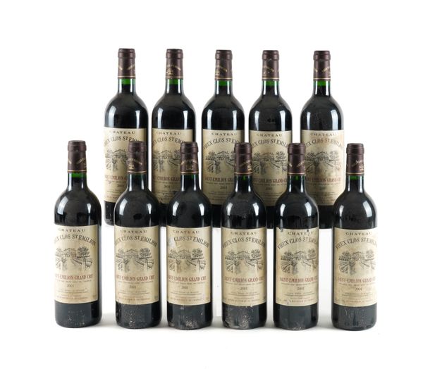 ELEVEN BOTTLES CHÂTEAU VIEUX CLOS, SAINT-ÉMILION, GRAND CRU 2001