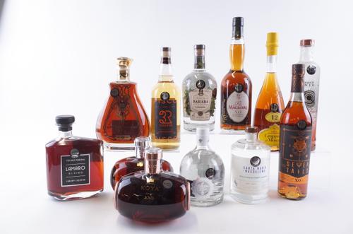 ELEVEN BOTTLES BRANDY AND ONE BITTERS