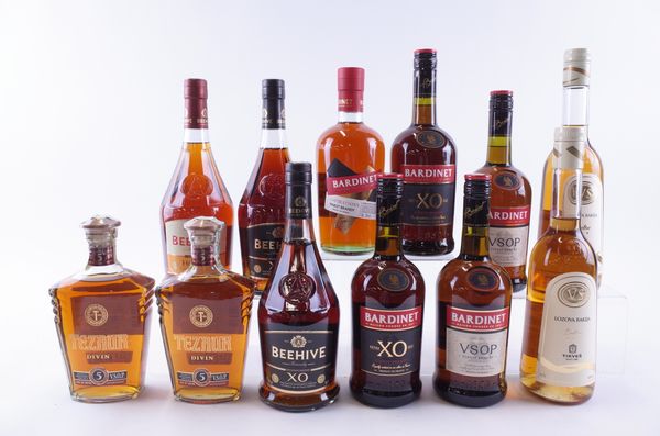 TWELVE BOTTLES BRANDY