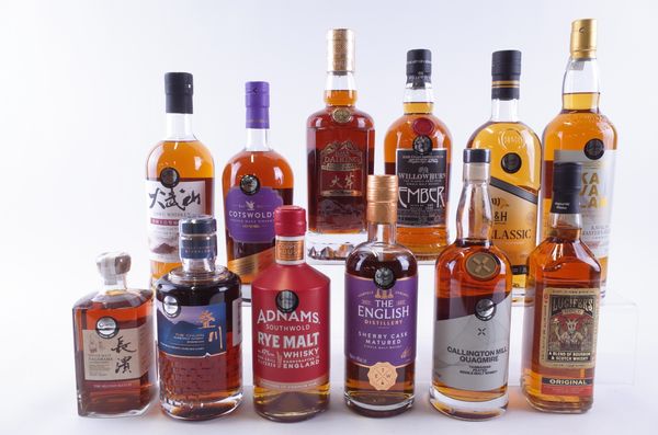 TWELVE BOTTLES WHISKY