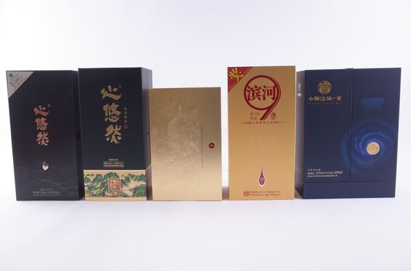 FIVE BOXED BOTTLES BAIJIU