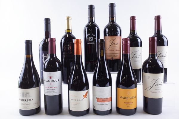 TWELVE BOTTLES AMERICAN RED WINE