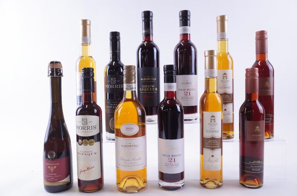 TWELVE BOTTLES ICEWINE, PORT AND DESSERT WINE