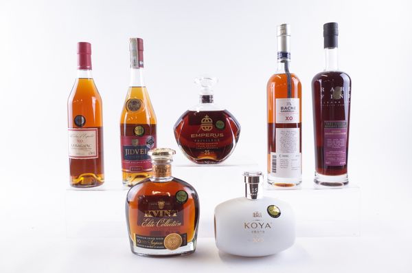 SEVEN BOTTLES BRANDY AND ARMAGNAC