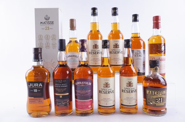 TWELVE BOTTLES WHISKY