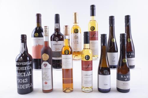 NINE BOTTLES DESSERT WINE, TWO PORT AND ONE MADEIRA